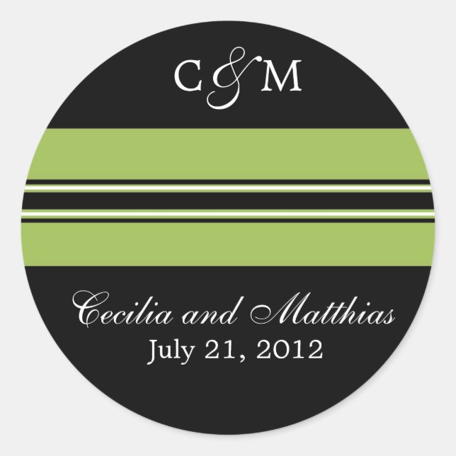 Schwarzer und grüner Umschlag Aufkleber (Vorderseite)