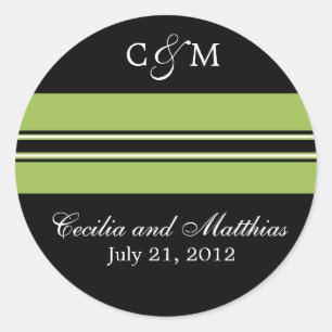 Schwarzer und grüner Umschlag Aufkleber