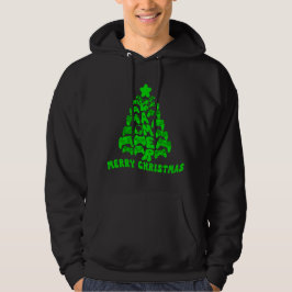 Schwarzer und grüner Weihnachtsbaum mit Controller Hoodie