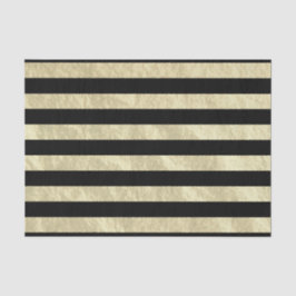 Schwarzer und leichter Goldener Streifen Seidenpapier