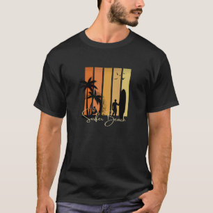 Schwarzer und orangefarbener moderner Minimalistis T-Shirt