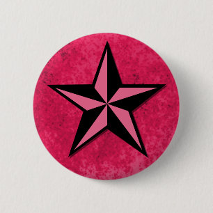 Schwarzer und rosa Star Button