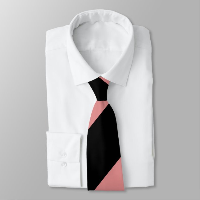 Schwarzer und rosa Streifen Krawatte (Gebunden)
