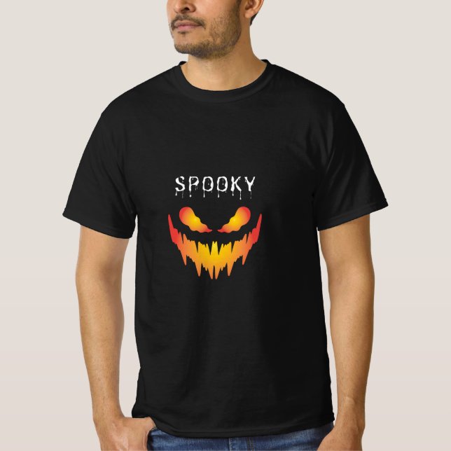 Schwarzer und roter Halloween-T - Shirt (Vorderseite)