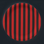Schwarzer und roter Streifen Pappteller<br><div class="desc">Schwarzer und roter Streifen</div>