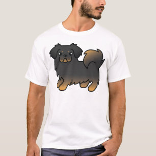 Schwarzer und Tan Tibetischer Spanier Niedlicher C T-Shirt