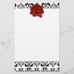 SCHWARZER UND WEISER SPIEL, ROTES WAX-SIEGEL BRIEFPAPIER