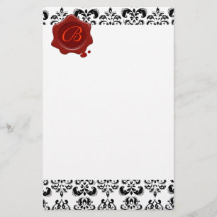 SCHWARZER UND WEISER SPIEL, ROTES WAX-SIEGEL BRIEFPAPIER