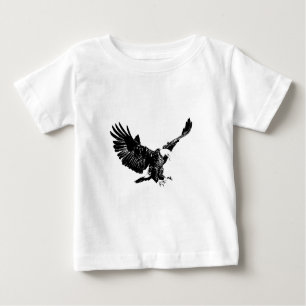 Schwarzer und weißer Adler Baby T-shirt