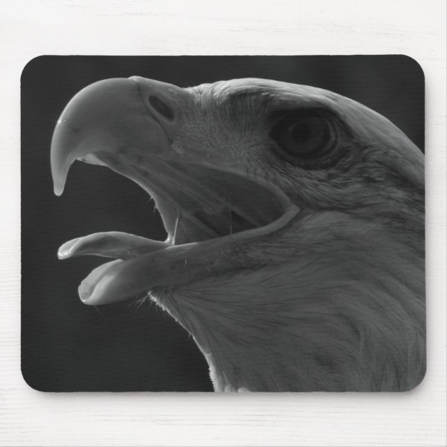 Schwarzer und weißer Adler Mousepad (Vorne)