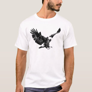 Schwarzer und weißer Adler T-Shirt
