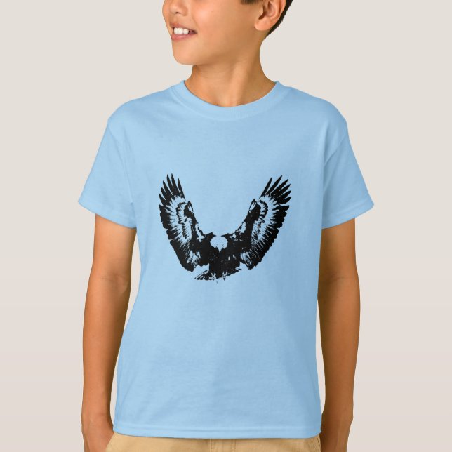 Schwarzer und weißer Adler T-Shirt (Vorderseite)