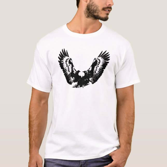 Schwarzer und weißer Adler T-Shirt (Vorderseite)