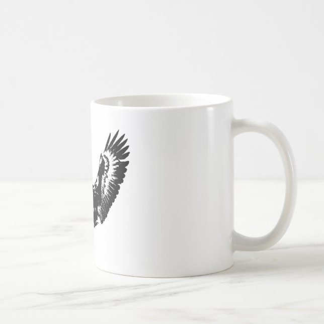 Schwarzer und weißer Adler Tasse (Rechts)