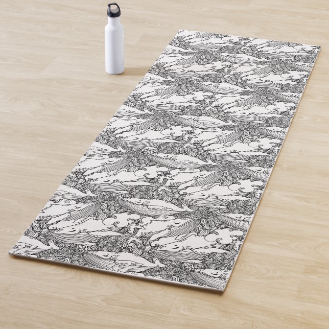 Schwarzer und weißer Buckelwal Yogamatte (Beispiel)
