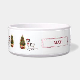 Schwarzer und weißer Bulldogge Napf