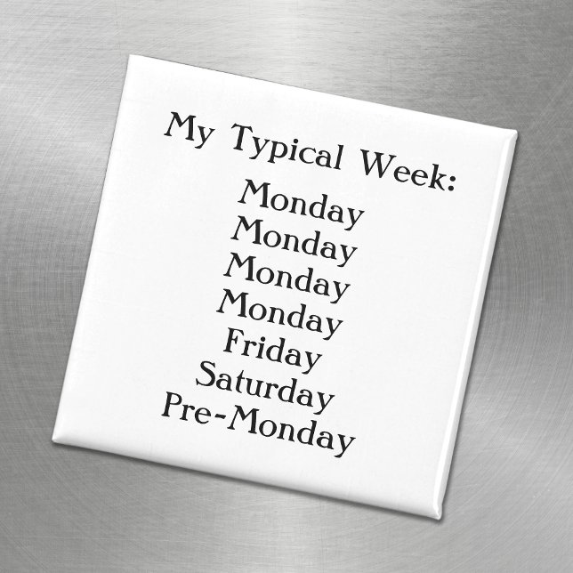 Schwarzer und weißer Büro Humor Magnet (Von Creator hochgeladen)