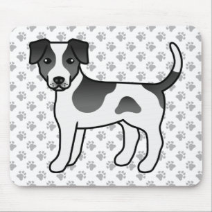 Schwarzer und Weißer Dänisch-Schwedischer Farmhund Mousepad