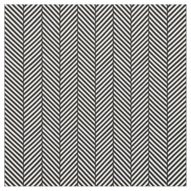 Schwarzer und weißer Herringbone Stoff (Nahaufnahme)
