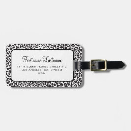 Schwarzer und weißer Leopard Camouflaged Gepäckanhänger