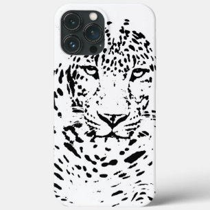 Schwarzer und weißer Leopard Case-Mate iPhone Hülle