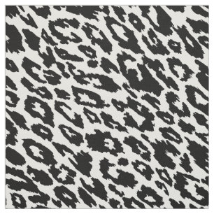 Schwarzer und weißer Leopard Stoff
