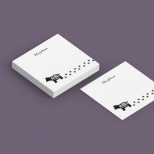 Schwarzer und weißer Mama Bär Personalisiert Post-it Klebezettel