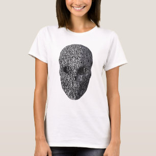 Schwarzer und weißer Marmorschädel T-Shirt