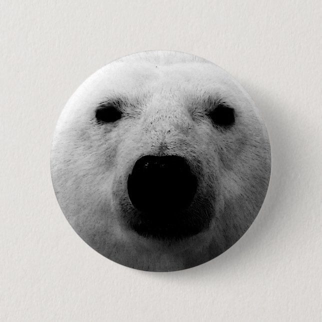 Schwarzer und weißer Polar Button (Vorderseite)