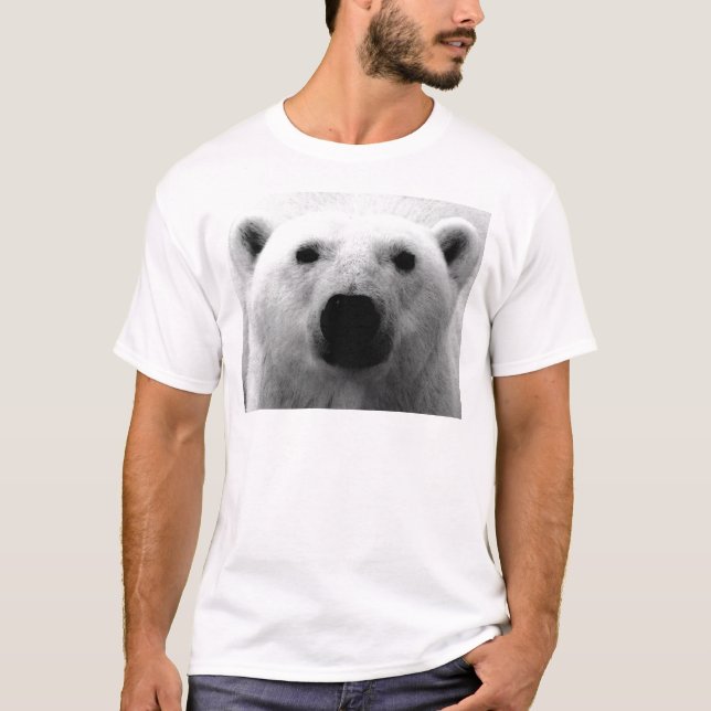 Schwarzer und weißer Polar T-Shirt (Vorderseite)