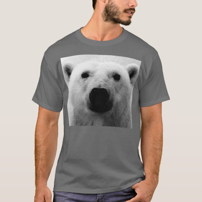 Schwarzer und weißer Polar T-Shirt (Vorderseite)