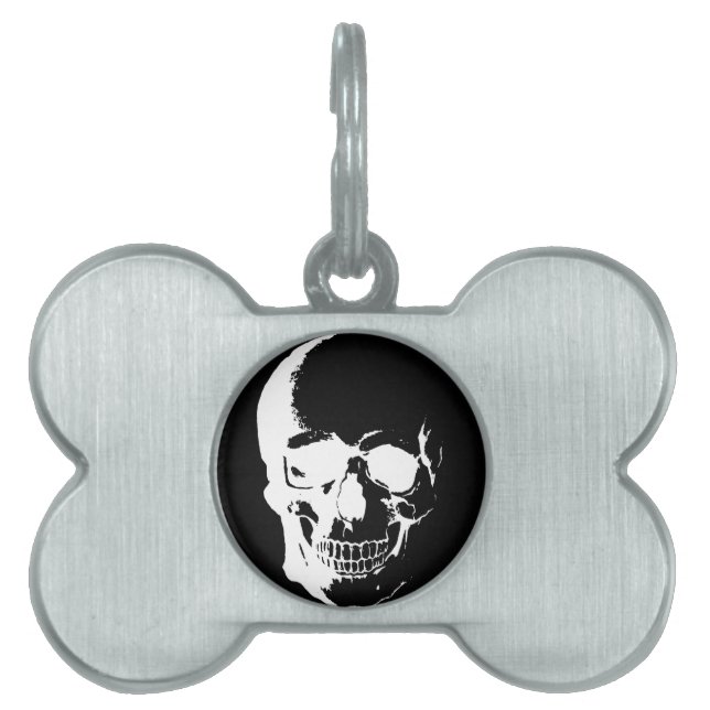 Schwarzer und weißer Schädel Tiermarke (Vorderseite)