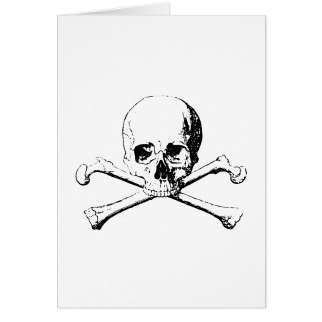 Schwarzer und weißer Schädel und Knochen (Vorne)