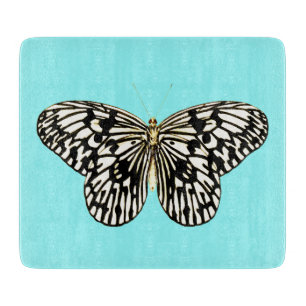 Schwarzer und weißer Schmetterling, türkischer Hin Schneidebrett