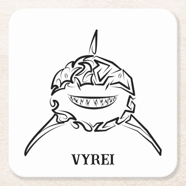 Schwarzer und weißer Stamm Großer Weißer Hai Rechteckiger Pappuntersetzer (Vorderseite)