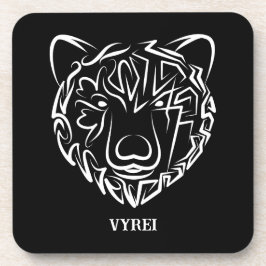 Schwarzer und weißer Stammbär Getränkeuntersetzer