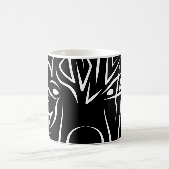 Schwarzer und weißer Stammbär Kaffeetasse (Mittel)