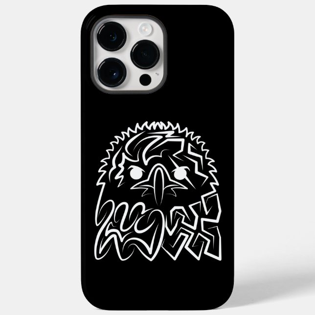 Schwarzer und weißer Stammesadler Case-Mate iPhone Hülle (Rückseite)