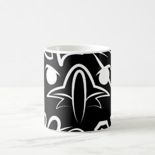 Schwarzer und weißer Stammesadler Kaffeetasse