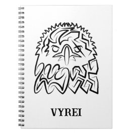 Schwarzer und weißer Stammesadler Notizblock