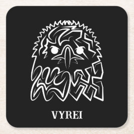 Schwarzer und weißer Stammesadler Rechteckiger Pappuntersetzer