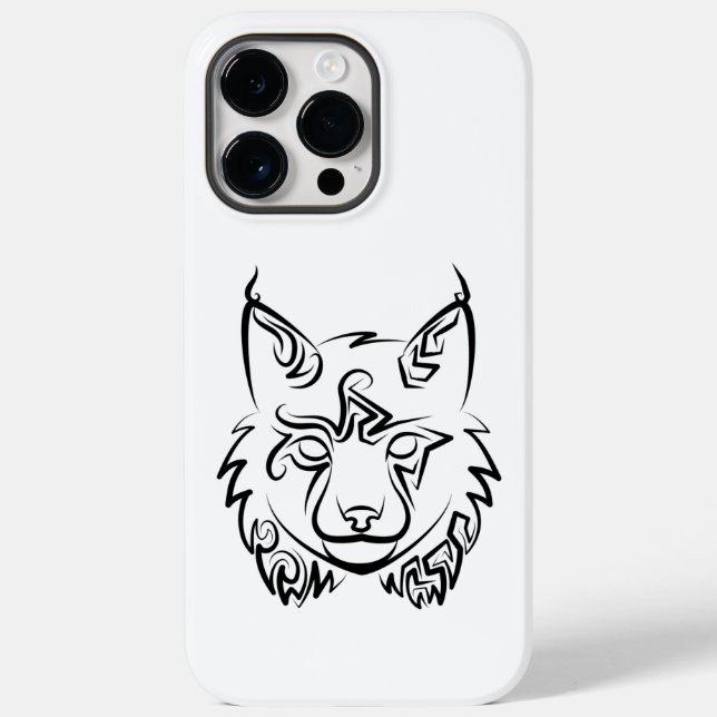 Schwarzer und weißer StammesLynx Case-Mate iPhone Hülle (Rückseite)