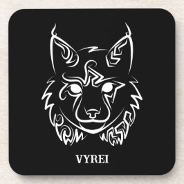 Schwarzer und weißer StammesLynx Getränkeuntersetzer