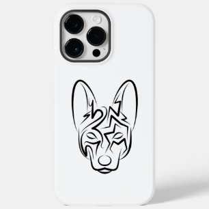 Schwarzer und weißer Stammhund Case-Mate iPhone 14 Pro Max Hülle