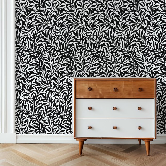 Schwarzer und weißer Willow Bough Tapete (Von Creator hochgeladen)