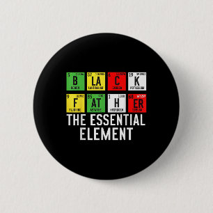 Schwarzer Vater das Wesentliche Element Vatertag J Button