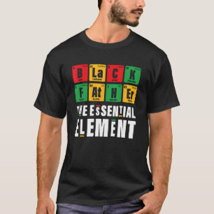 Schwarzer Vater Essential Element Vater's Day Funn T-Shirt