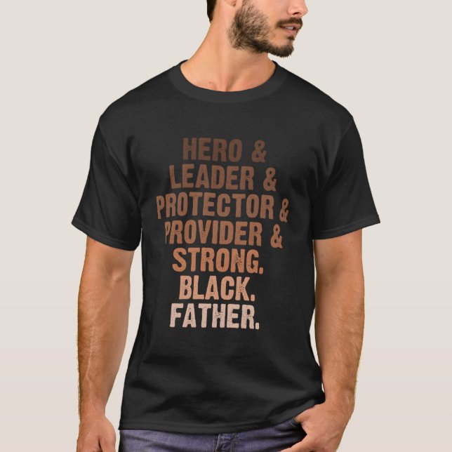 Schwarzer Vater Junenth Vatertag Schwarzer Afrikan T-Shirt (Vorderseite)