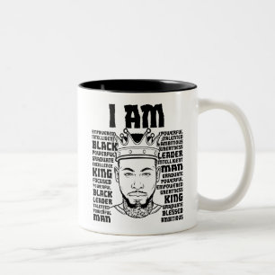 Schwarzer Vater Melanin Christlich Man Faithful Gl Zweifarbige Tasse