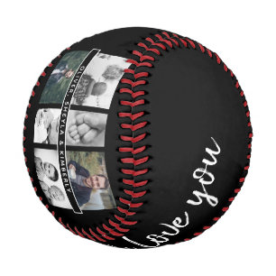 Schwarzer Vater mit Kindern und Familie Papa 6 Fot Baseball